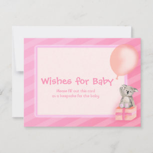 Conseil Voeux pour bébé fille - baby shower koala carte po