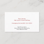 Conseiller Carte de visite (Dos)