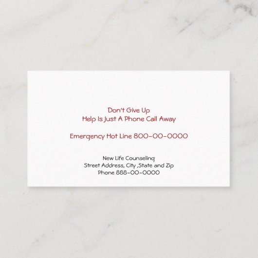 Conseiller Carte de visite (Dos)