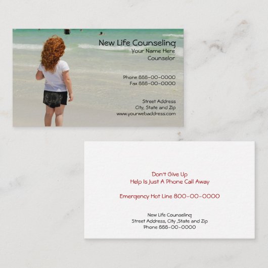 Conseiller Carte de visite (Devant / Derrière)