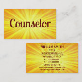 Conseiller Carte de visite Sunshine (Devant / Derrière)
