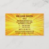 Conseiller Carte de visite Sunshine (Dos)