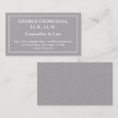 Conseiller Conservateur Carte de visite De Droit (Devant / Derrière)