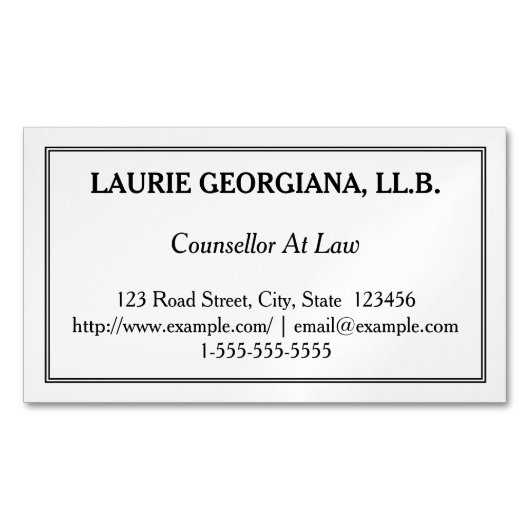 Conseiller discret au carte de visite magnétique (devant)