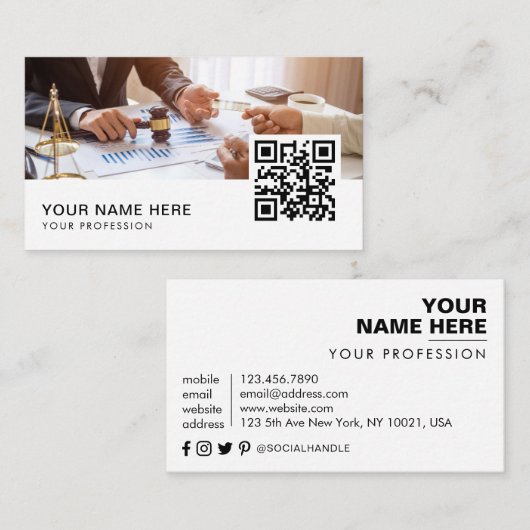 conseiller en lactation carte de visite QR Code (Devant / Derrière)