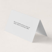 Conseiller financier | Argent | Carte de visite (Dos)