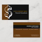 Conseiller financier carte de visite noir brun (Devant / Derrière)