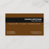 Conseiller financier carte de visite noir brun (Dos)