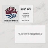 Conseiller financier | Investissements | Carte de  (Devant / Derrière)