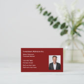Conseiller financier professionnel Carte de visite (Debout devant)