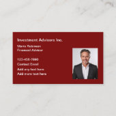 Conseiller financier professionnel Carte de visite (Devant)