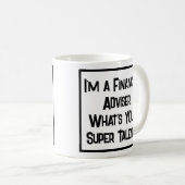 Conseiller financier Super Talent. Café Mug (Devant droit)
