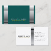conseiller immobilier Carte de visite vert foncé (Devant / Derrière)