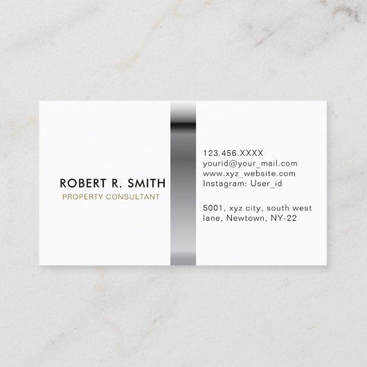 conseiller immobilier Carte de visite vert foncé (Dos)