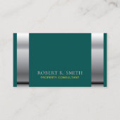 conseiller immobilier Carte de visite vert foncé (Devant)