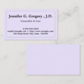 Conseiller Propre & Moderne chez Law Carte de visi (Devant / Derrière)