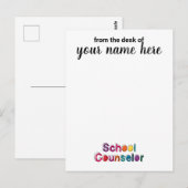 Conseiller scolaire personnalisé Cartes pour notes (Devant / Derrière)