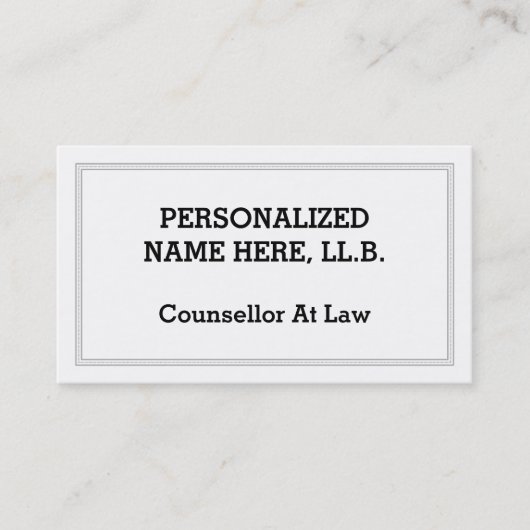 Conseiller simple et simple au Carte de visite de  (Devant)