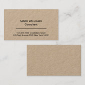 Conseillers professionnels Cartes de visite (Devant / Derrière)