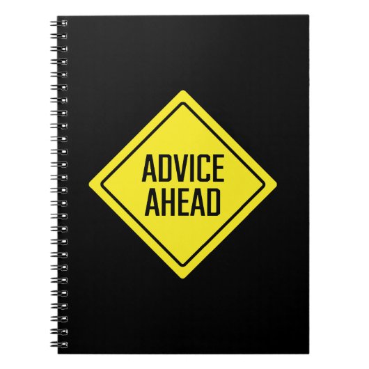 Conseils à venir | Signal routier | Carnet Spiral (Devant)