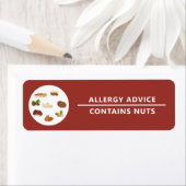 Conseils d'allergie Contient Sticker Étiquette de  (En situation)