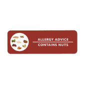 Conseils d'allergie Contient Sticker Étiquette de  (Devant)