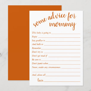 Conseils d'automne simples Carte de conservation