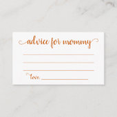 Conseils d'automne simples | Carte de conservation (Devant)