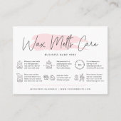 Conseils d'avertissement pour carte de soins de ci (Devant)