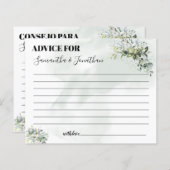 Conseils de eucalyptus pour carte de douche biling (Devant / Derrière)