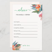 Conseils de mariage Boho Chic pour la carte de la (Devant / Derrière)