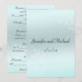 Conseils de mariage, carte de commentaire de maria (Devant / Derrière)