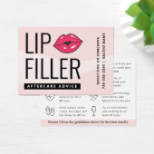 Conseils de soins après-complétion des lèvres rose (Bureau)