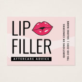 Conseils de soins après-complétion des lèvres rose (Devant)