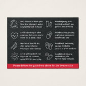 Conseils de soins postérieurs au visage de Vampire (Dos)