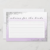 Conseils en violet et en argent pour la carte de m (Devant)