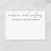 Conseils et souhaits Carte de conservation personn (Devant)