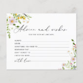 Conseils et souhaits fleur sauvage carte de douche (Devant)