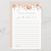 Conseils et souhaits pour l'épouse d'être feuille  (Devant / Derrière)