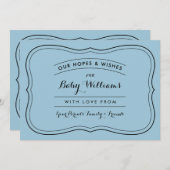 Conseils et souhaits pour les cartes bébé pour les (Devant / Derrière)