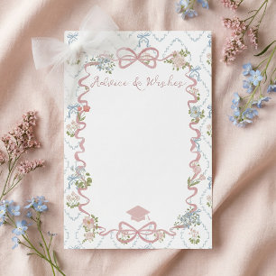 Conseils et Vœux Carte de Remise de Diplôme Fleur