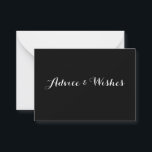 Conseils et voeux Cartes de mariage<br><div class="desc">Cartes pour les invités mariages de laisser des conseils et des souhaits,  changer la couleur arrière - plan et le texte pour convenir à votre occasion. Placez-vous sur une table à la réception.</div>