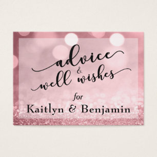 Conseils et Vœux de Rose Gold Pailleté Bokeh