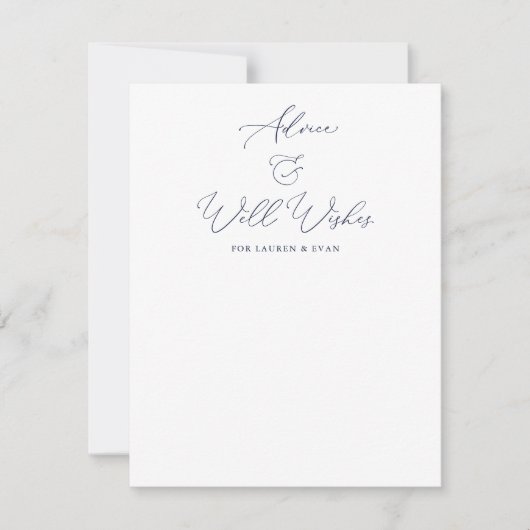 Conseils et voeux pour la carte Mariage Couple (Devant)