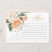 Conseils floraux à la maman-to-be Invitation (Devant / Derrière)