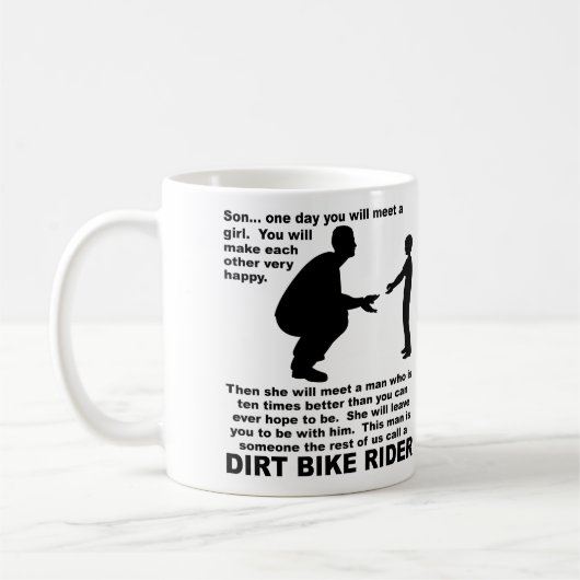 Conseils Paternels Moto Cross Funny Mug (Gauche)