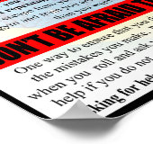 Conseils pour BJJ Débutants Gym Poster (Coin)