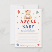 Conseils pour carte de bébé fille (Devant)