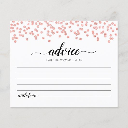 Conseils pour la carte de fête de bébé pour la fut (Devant)