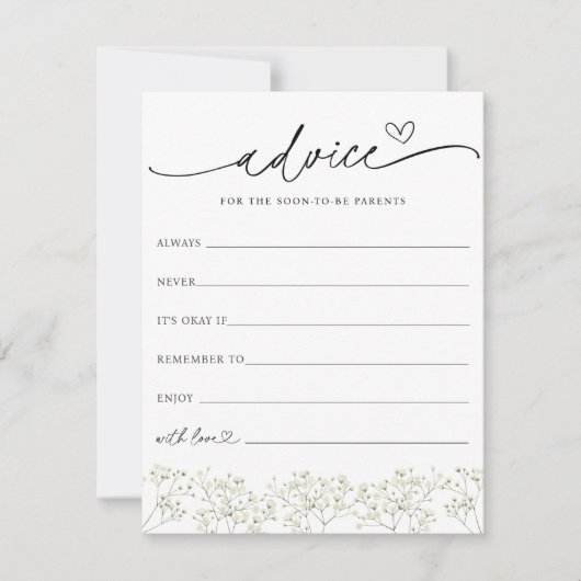 Conseils pour le souffle du bébé pour la carte de (Devant)